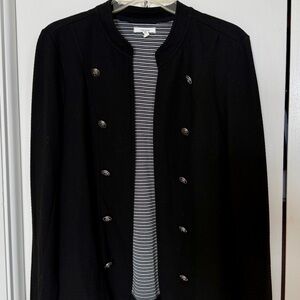 Maurices Black Military style Blazer with Silver Buttons